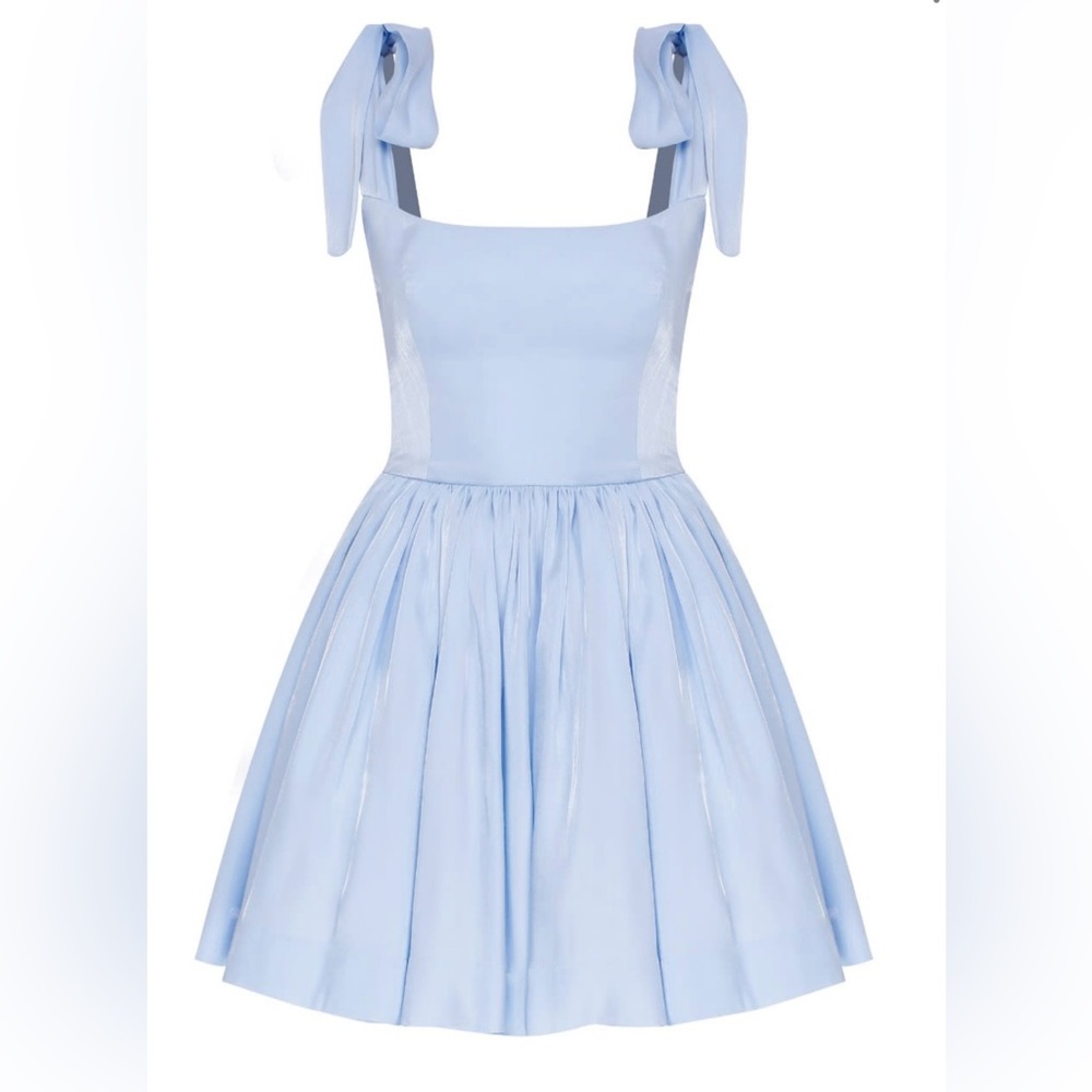 NAZLICEREN Wolf & Badger Sibby Baby Blue Mini Dress size Large